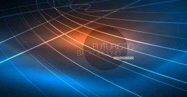 Neon parlayan sihirli arka plan, neon afiş, gece gökyüzü duvar kağıdı. Sihirli ışığı efekti. Noel soyut desen.