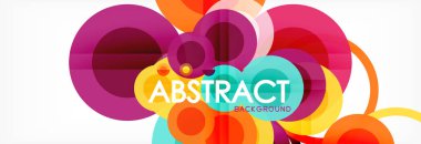 Soyut renkli geometrik kompozisyon - çok renkli daire arka plan