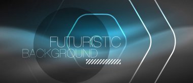 Siyah ve parlak renkli çizgiler neon tasarım, magin techno şablon arka plan