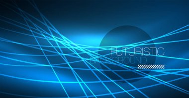 Neon parlayan sihirli arka plan, neon afiş, gece gökyüzü duvar kağıdı. Sihirli ışığı efekti. Noel soyut desen.