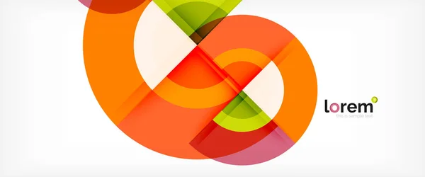 Multicolorido formas redondas fundo abstrato — Vetor de Stock