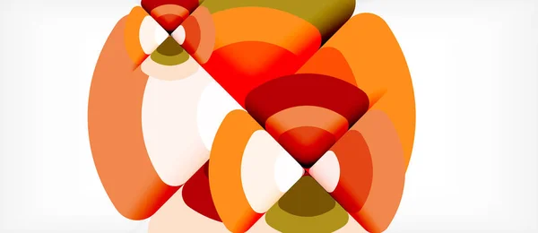 Cercles et triangles design fond abstrait — Image vectorielle