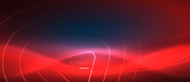 Neon parlayan techno hatları, yüksek teknoloji fütüristik arka plan şablonu geometrik şekillerle