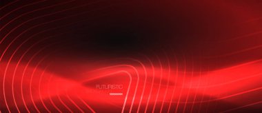 Koyu siyah arka plan ile neon renkler ve çizgiler