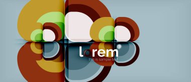 Yuvarlak üçgen geometrik şekiller kompozisyon