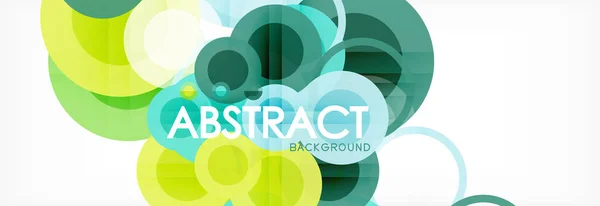 Overlapping circles design background — Stock Vector