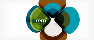 Yuvarlak üçgen geometrik şekiller kompozisyon