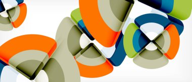 Daireler ve üçgenler geometrik arka plan. Trendy soyut düzeni şablonu iş veya teknoloji sunu veya web broşür kapak için duvar kağıdı