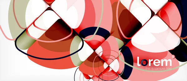 Cirkels en driehoeken geometrische abstracte achtergrond. Trendy abstract lay-out sjabloon voor bedrijfs- of technologie presentatie of web brochure cover, behang — Stockvector