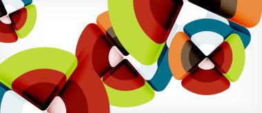 Daireler ve üçgenler geometrik arka plan. Trendy soyut düzeni şablonu iş veya teknoloji sunu veya web broşür kapak için duvar kağıdı