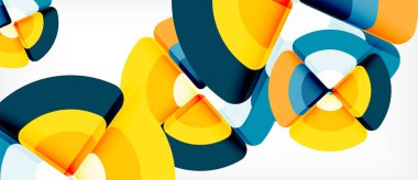 Daireler ve üçgenler geometrik arka plan. Trendy soyut düzeni şablonu iş veya teknoloji sunu veya web broşür kapak için duvar kağıdı