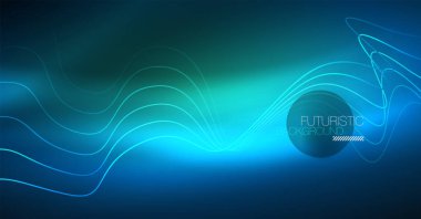 Soyut dalga koyu, parlak hareket üzerinde parlayan, Noel ve yeni yıl alan ışık sihirli. Techno arka plan