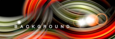 Renk dalgalar siyah, sıvı akan şekillerdeki karıştırma