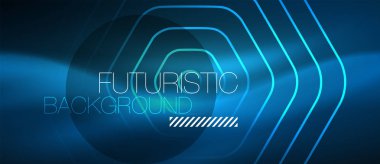 Neon parlak çizgiler, sihirli enerji alanı mavi ışık kavramı, arka plan duvar kağıdı tasarımı