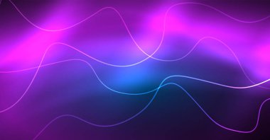 Soyut dalga koyu, parlak hareket üzerinde parlayan, Noel ve yeni yıl alan ışık sihirli. Techno arka plan