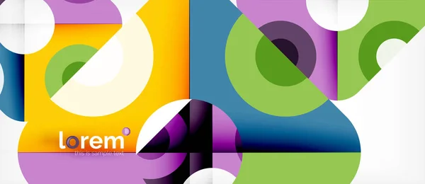 Éléments ronds abstraits composition fond, design organique — Image vectorielle
