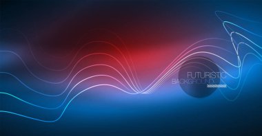 Soyut dalga koyu, parlak hareket üzerinde parlayan, Noel ve yeni yıl alan ışık sihirli. Techno arka plan