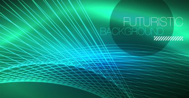 Neon parlayan sihirli arka plan, neon afiş, gece gökyüzü duvar kağıdı. Sihirli ışığı efekti. Noel soyut desen.