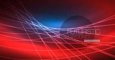 Neon parlayan sihirli arka plan, neon afiş, gece gökyüzü duvar kağıdı. Sihirli ışığı efekti. Noel soyut desen.