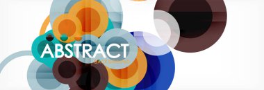 Soyut renkli geometrik kompozisyon - çok renkli daire arka plan