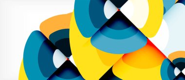 Daireler ve üçgenler geometrik arka plan. Trendy soyut düzeni şablonu iş veya teknoloji sunu veya web broşür kapak için duvar kağıdı