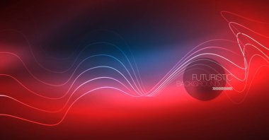 Soyut dalga koyu, parlak hareket üzerinde parlayan, Noel ve yeni yıl alan ışık sihirli. Techno arka plan