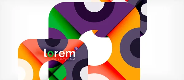 Kleurrijke trendy geometrische vormen achtergrond — Stockvector