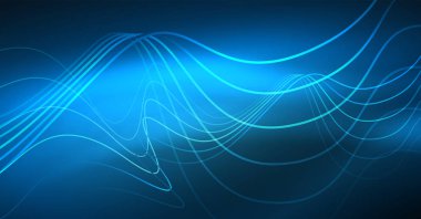 Soyut dalga koyu, parlak hareket üzerinde parlayan, Noel ve yeni yıl alan ışık sihirli. Techno arka plan