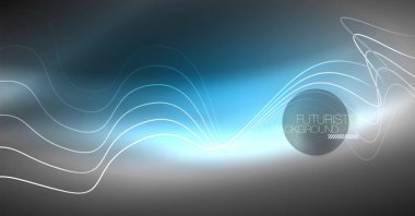 Neon satırları dalga geçmiş. Vektör soyut kompozisyon