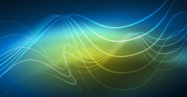 Soyut dalga koyu, parlak hareket üzerinde parlayan, Noel ve yeni yıl alan ışık sihirli. Techno arka plan