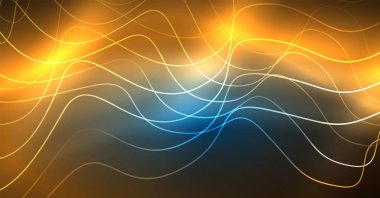 Soyut dalga koyu, parlak hareket üzerinde parlayan, Noel ve yeni yıl alan ışık sihirli. Techno arka plan