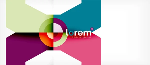 Forme geometriche colorate composizione sfondo astratto. Design dinamico minimo — Vettoriale Stock