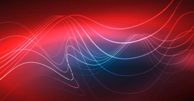 Soyut dalga koyu, parlak hareket üzerinde parlayan, Noel ve yeni yıl alan ışık sihirli. Techno arka plan