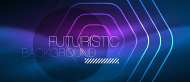 Neon parlak çizgiler, sihirli enerji alanı mavi ışık kavramı, arka plan duvar kağıdı tasarımı