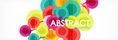 Soyut renkli geometrik kompozisyon - çok renkli daire arka plan