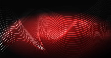 Neon satırları dalga geçmiş. Soyut Kompozisyon