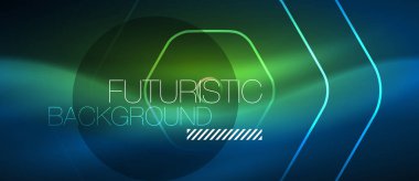 Neon parlak çizgiler, sihirli enerji alanı mavi ışık kavramı, arka plan duvar kağıdı tasarımı