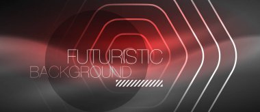 Siyah ve parlak renkli çizgiler neon tasarım, magin techno şablon arka plan