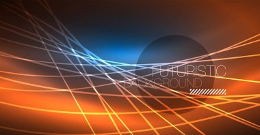 Neon parlayan sihirli arka plan, neon afiş, gece gökyüzü duvar kağıdı. Sihirli ışığı efekti. Noel soyut desen.