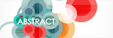 Soyut renkli geometrik kompozisyon - çok renkli daire arka plan