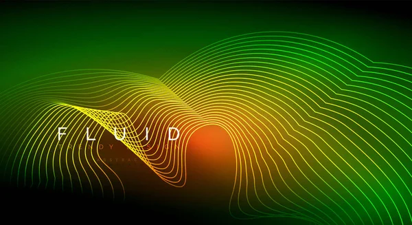 Digital flowing wave particles abstract background — Stock Vector