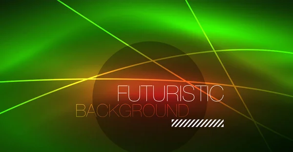 Digitaltechnologie abstrakter Hintergrund - neongeometrisches Design. abstrakte glühende Linien. bunter Techno-Hintergrund. futuristische Form. — Stockvektor