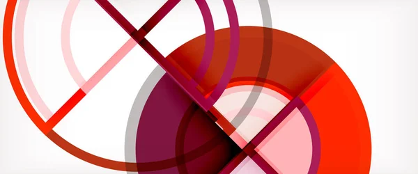 Círculo fundo abstrato, brilhante colorido redondo formas geométricas — Vetor de Stock