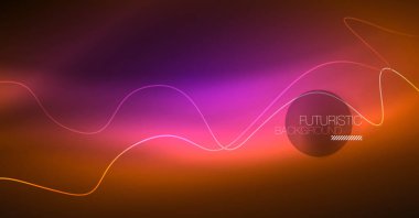Soyut parlak glowinng renk dalga tasarım öğesi üzerinde koyu arka plan - bilim ya da teknoloji kavramı