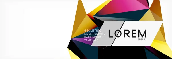 3D-kaart op lichte achtergrond. Abstracte driehoek patroon. Futuristische geometrische achtergrond. — Stockvector