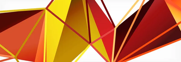 Sfondo a triangolo geometrico colorato vettoriale, design banner in cristallo — Vettoriale Stock
