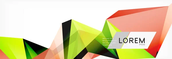 Dreieck 3D polygonaler Kunststil. Geometrisches Design der Zukunft. Vektorgeometrie futuristische Illustration — Stockvektor