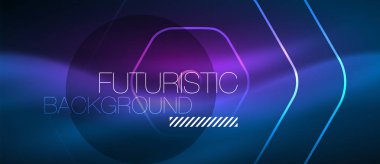 Neon parlak çizgiler, sihirli enerji alanı mavi ışık kavramı, arka plan duvar kağıdı tasarımı