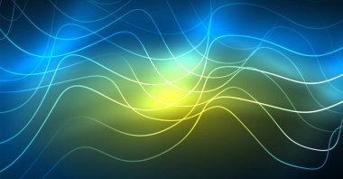 Soyut dalga koyu, parlak hareket üzerinde parlayan, Noel ve yeni yıl alan ışık sihirli. Techno arka plan