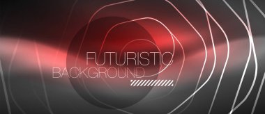 Siyah ve parlak renkli çizgiler neon tasarım, magin techno şablon arka plan